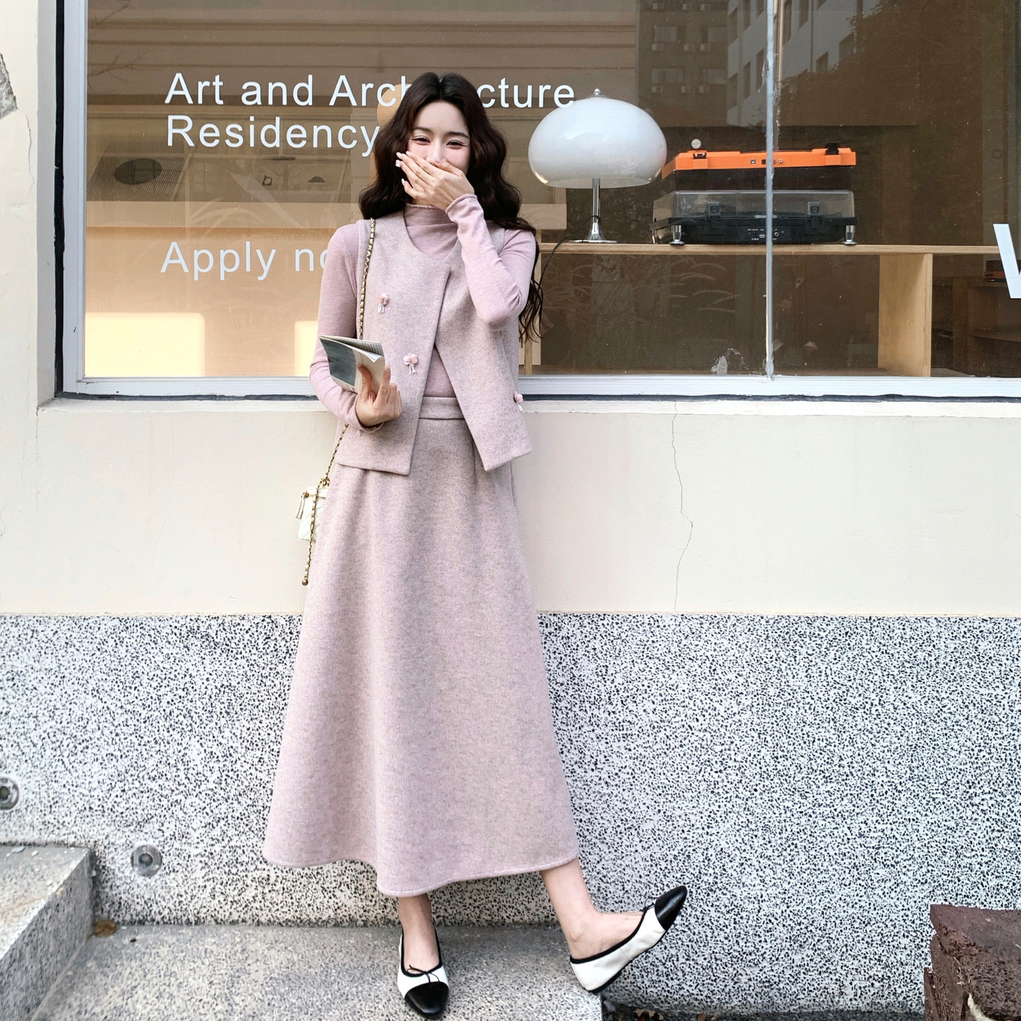 法式毛呢套装裙女2026春秋季新款钉珠刺绣马甲打底衫半身裙三件套,女装/女士精品,时尚套装,淘宝优惠券,粉丝福利购,淘宝优惠卷