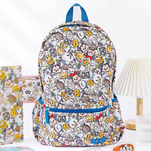 国誉联名款迪士尼初高中学生书包女双肩包日常休闲卡通印花背包潮