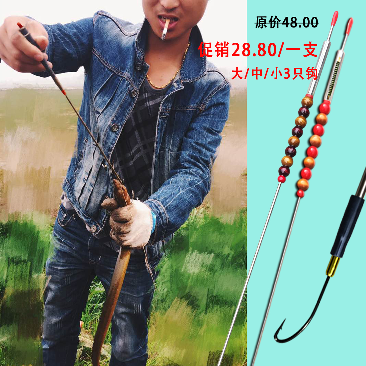 大鳝人 黄鳝钩手钓半软手钩自动神器新型旋转倒刺套装信号工具