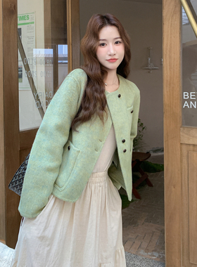 【现货首发】早春主推新款小香风双面羊毛小个子短外套p195-k328