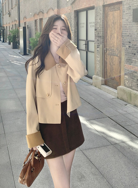 现货主推~秋季新款百搭短款休闲加厚外套2B237-6063-P155-K238