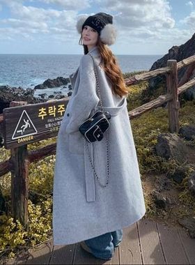 风衣3895194新款首上呢双面1022028米灰羊绒混纺