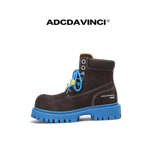 丁程鑫同款 ADC达芬奇 ADCDAVINCI 蓝脚鲣鸟 马丁靴男女增高短靴