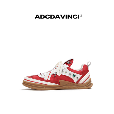 ADC达芬奇-钻钻星团 -红钻星 德训鞋头层牛皮+防水布料复古女鞋