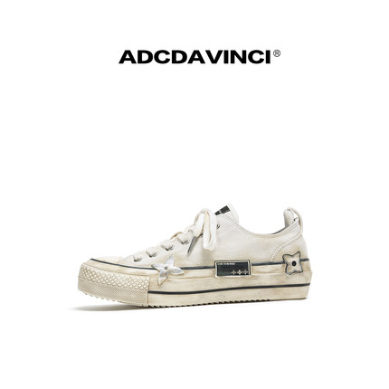 孙千同款 ADCDAVINCI 小枕头 脏脏星 增高5CM厚底做旧男女帆布鞋