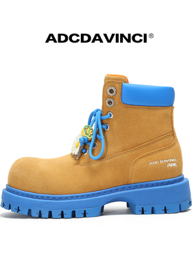ADC达芬奇 ADCDAVINCI 蓝脚鲣鸟 马丁靴 7A抑菌 男女同款增高短靴