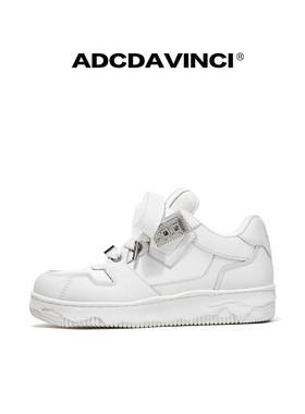 ADCDAVINCI 元介 头层牛皮+织物 内增高7CM 厚底男女板鞋 5色合集