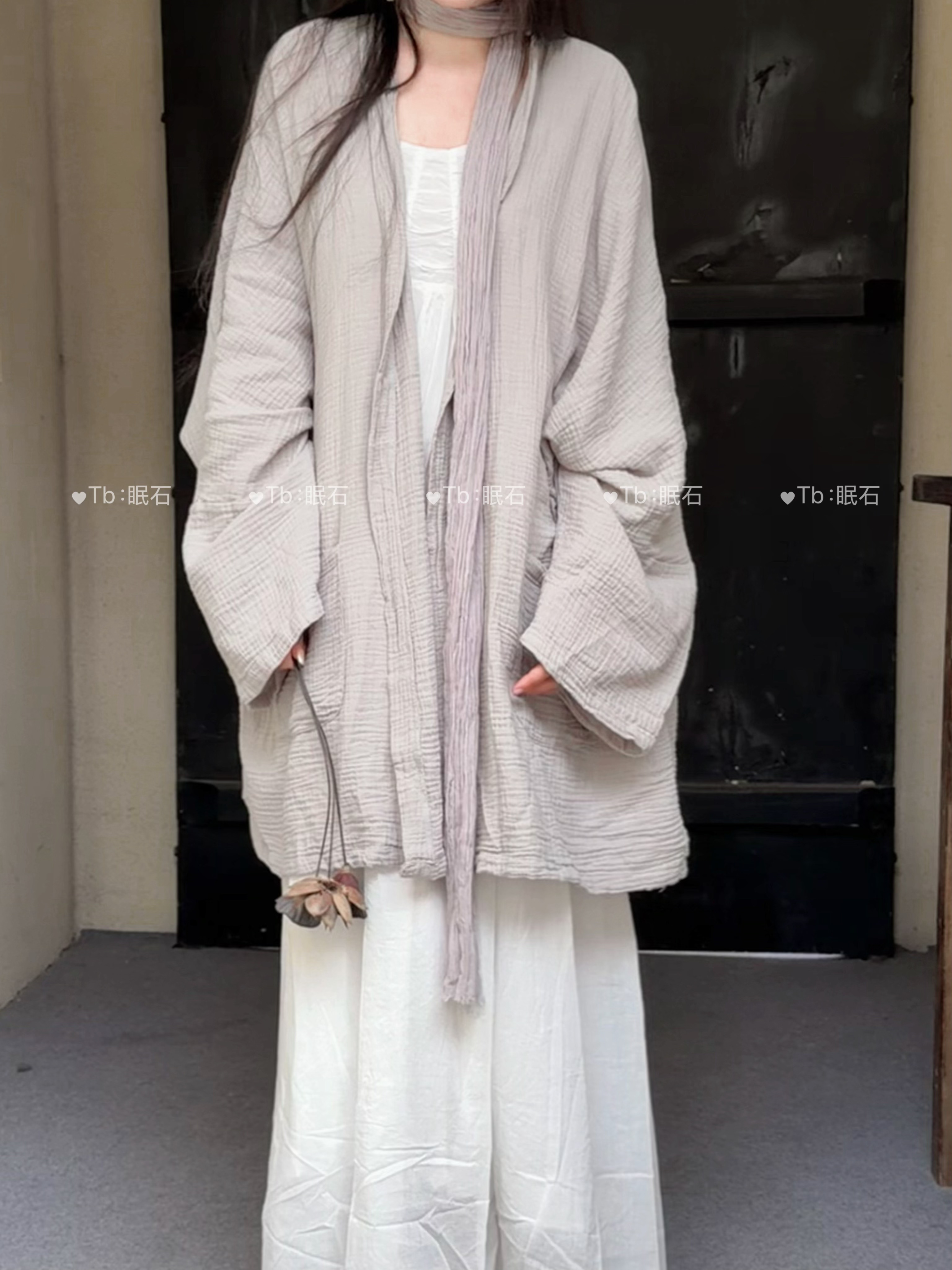 ｜眠石｜中式国风禅意茶服禅服仙风修行清冷感披肩外套