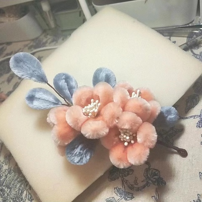 毛绒加密非遗绒花毛根条扭