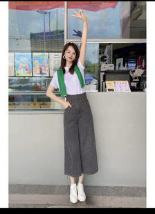 5100418阿家高腰牛仔裤夏季裤牛仔裤牛仔女裤女牛仔短裤裤休闲