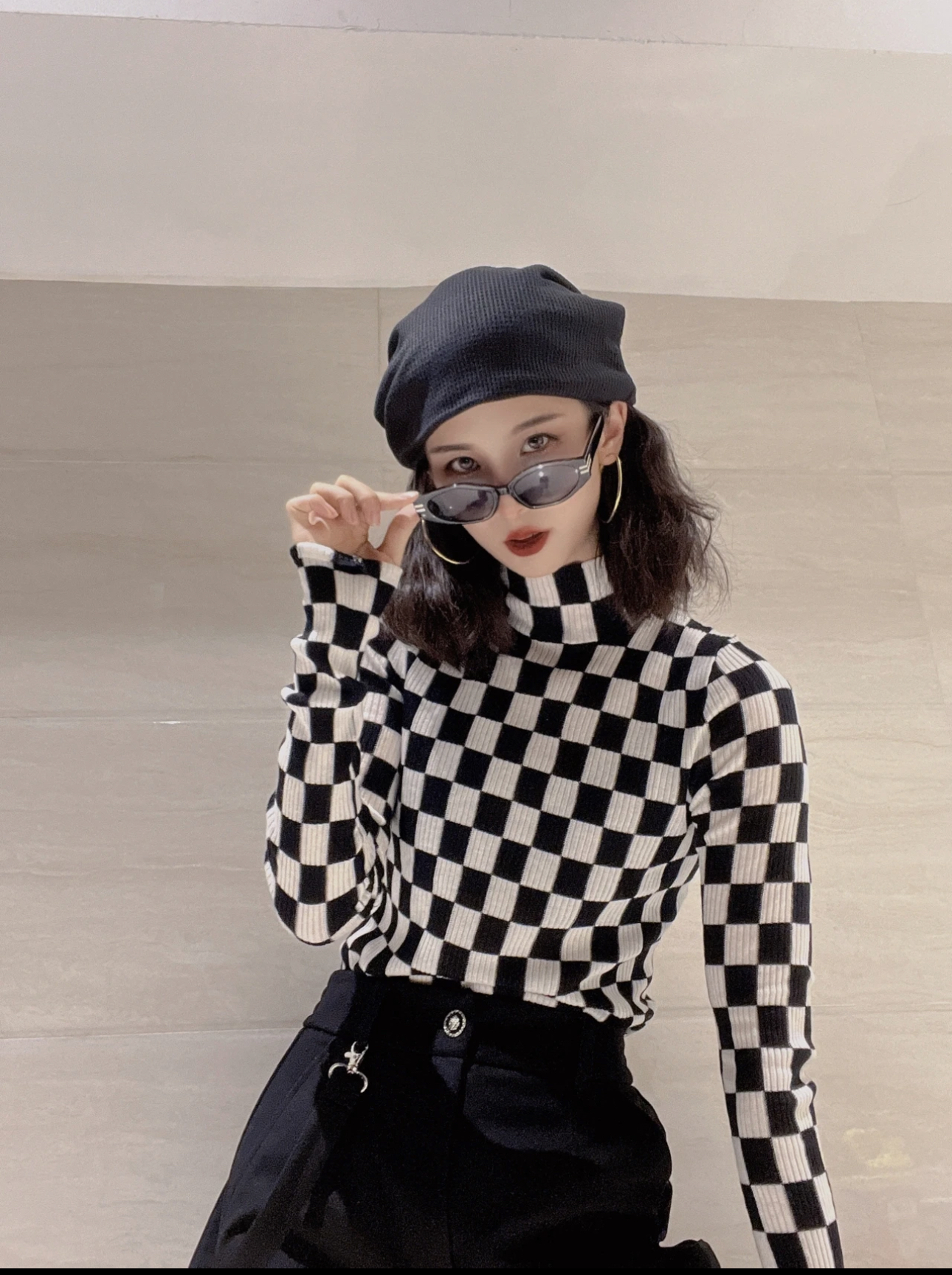 5399539阿家专柜正品2025新款时尚修身毛衣毛针织衫长袖女高领