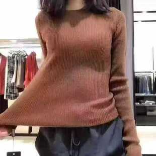 1399258专柜开衫女长袖上衣毛针织衫山羊绒毛衣衫针织衫打底