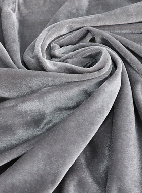 定制2米宽银灰色加厚金丝绒布料会议桌布舞台背景幕布装饰展示面