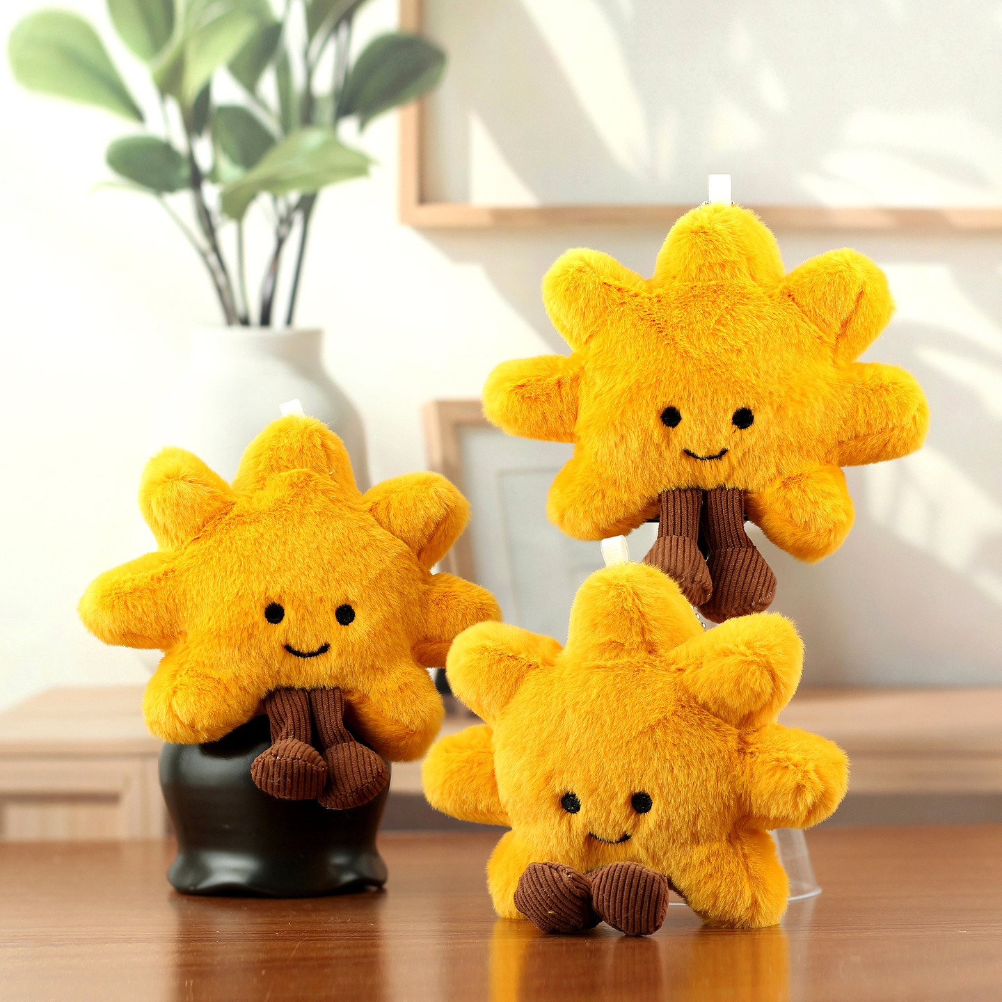 创意太阳花毛绒玩具公仔JC系列向日葵玩偶女生包包钥匙扣挂机礼物