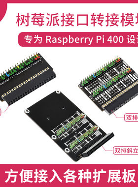 微雪 Raspberry Pi 400 接口转接模块  斜立式扩展延长 键盘 双排