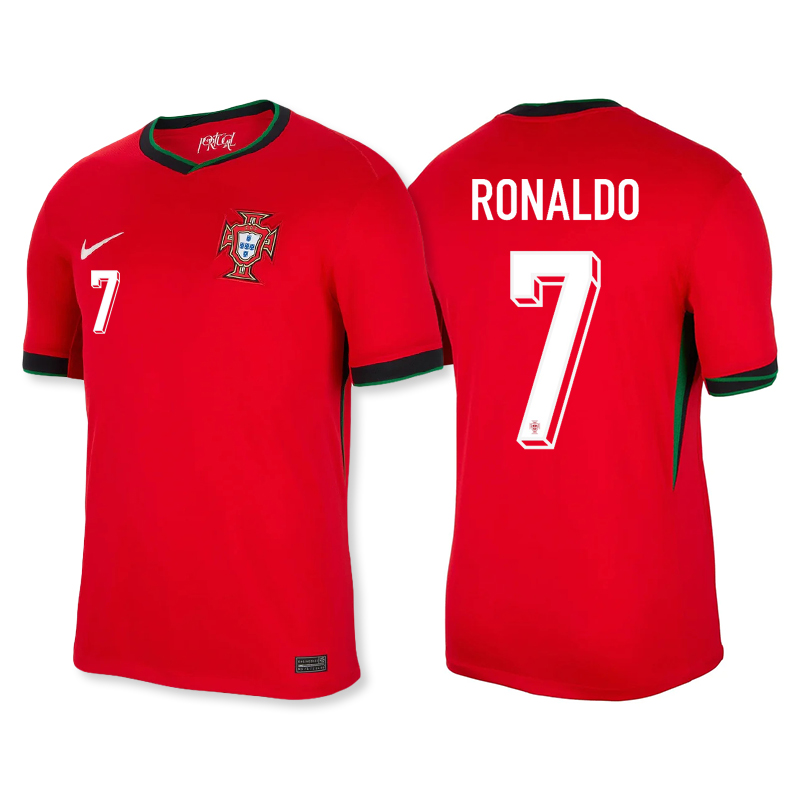 现货即发 葡萄牙国家队2024欧洲杯主客场纯字号不含衣服C罗B费B席