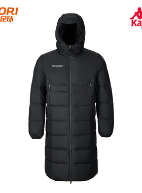 酷锐足球KAPPA卡帕冬季运动休闲保暖中长款羽绒服K0EZ2YY80S
