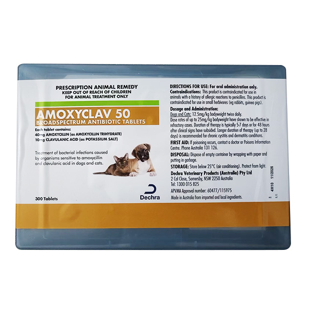 澳洲阿莫西林克拉维酸钾宠物猫咪泌尿感染狗肺琰感冒