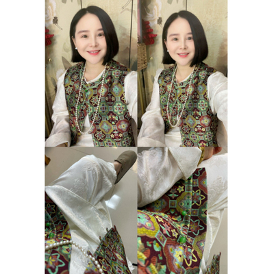 【大美红遍天】“纳纱锦“100%桑蚕丝马甲！里外100%桑蚕丝