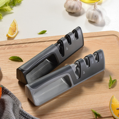 Three-in-one multi-functional pull-type quick knife sharpene
