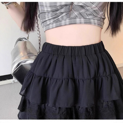 短裙白色蕾丝蛋糕裙半身裙女夏季