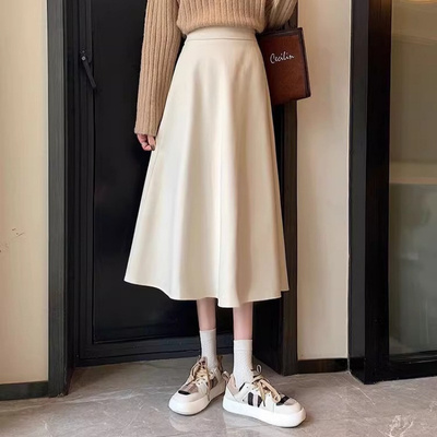 半身裙女秋冬季2025新款中长款高