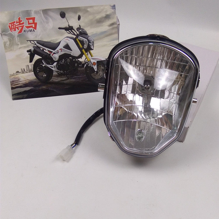 猴子大灯总成m3卤素大灯炮可改装led天使透镜射灯电动摩托通用小