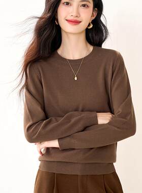 秋冬短款针织衫女长袖套头2026年韩版百搭小个子短款打底衫毛衣女
