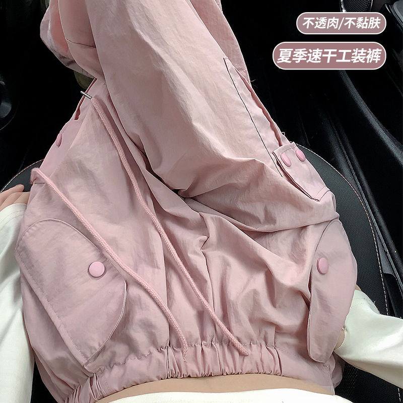 美式运动裤秋工装裤女小个子