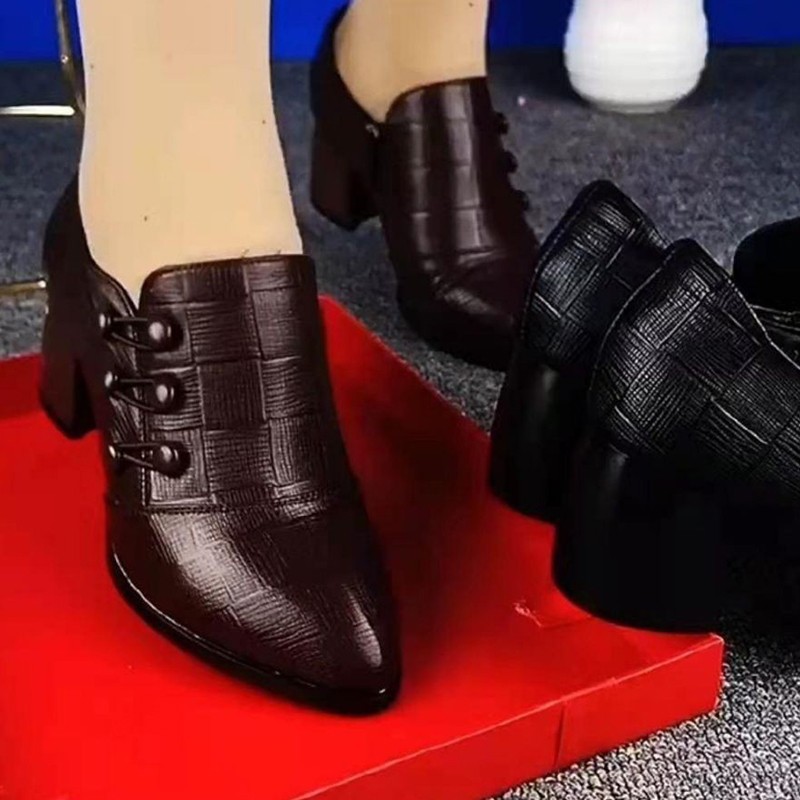 高品质-深口单鞋女粗跟