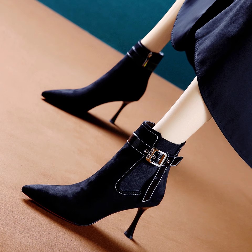 送运费险-尖头短靴女高跟