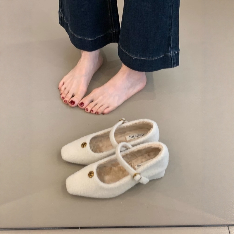 高品质玛丽珍鞋女一字扣晚晚鞋