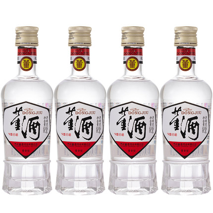 贵州董酒小白标54度125ml*4瓶小酒 董香型纯粮小瓶白酒自饮微醺