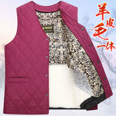 羊毛马甲中老年人保暖背心
