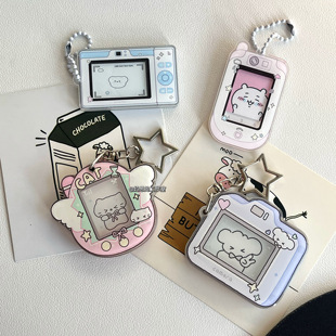 可爱拓麻歌子1寸照卡套证件照收纳追星爱豆照片大头贴展示包挂件