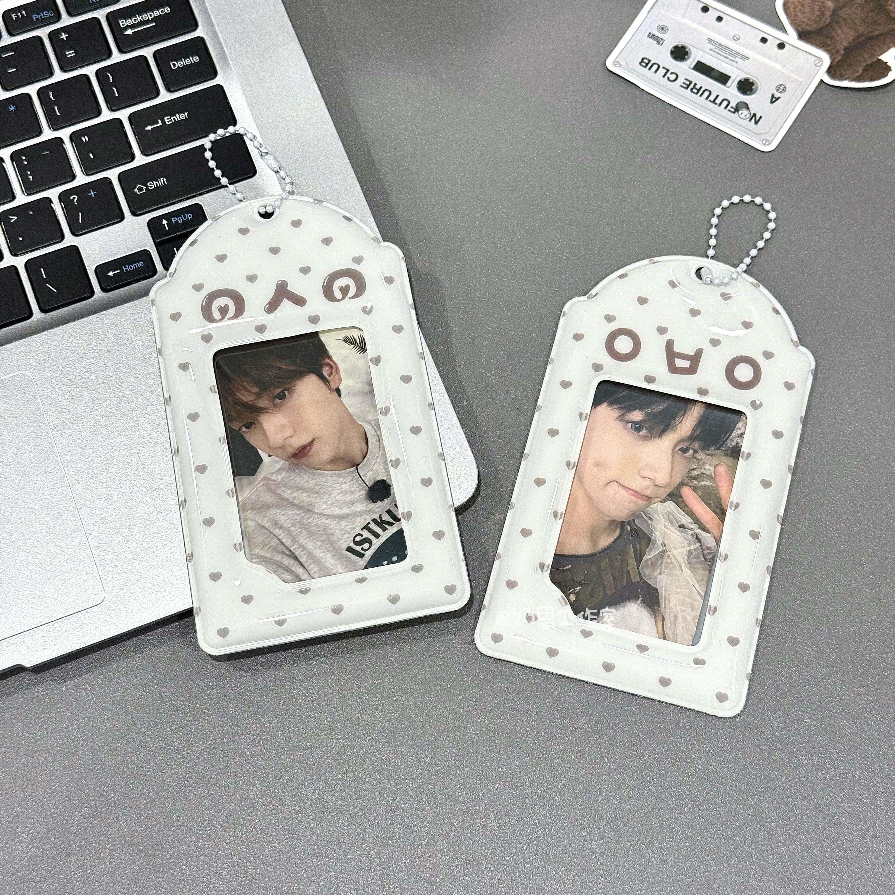 可爱表情卡套韩系3寸小卡展示ins风追星拍立得校园卡收纳书包挂件