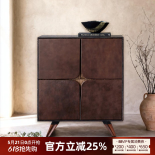 进口北欧表情高斗柜宾纳迈尔斯餐边柜玄关斗柜储物实木家具诧寂风