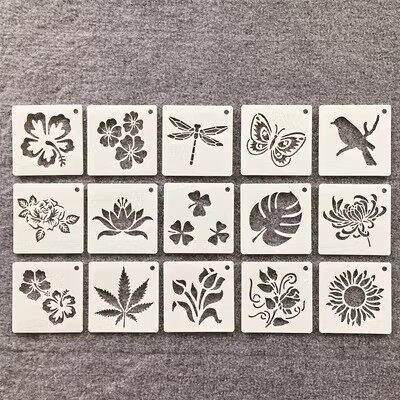 花朵绘画模板镂空塑料模板