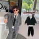 男童西装 2024秋儿童礼服花童两件套炸街小西服帅气男宝学院风 套装