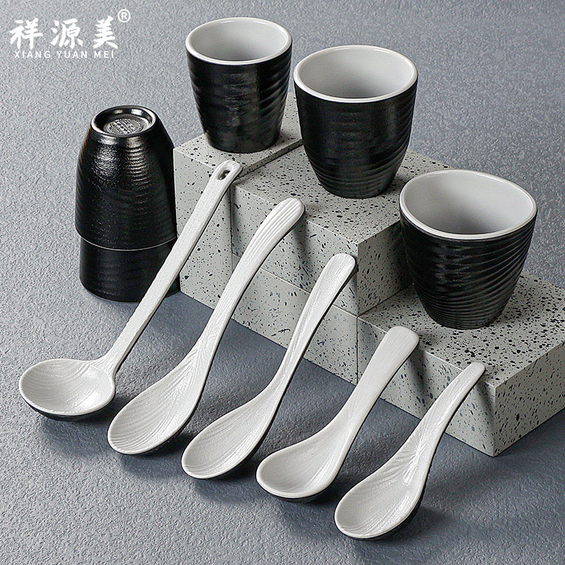 密胺酒店茶水创意勺子调羹塑料