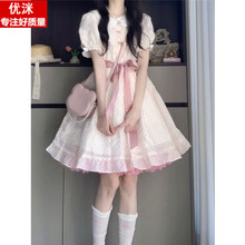 女大童娃娃领连衣裙夏装学院风甜美公主裙子少女孩日系可爱蓬蓬裙