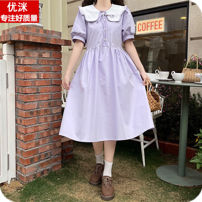 甜美夏季女孩大童宽松洋气连衣裙