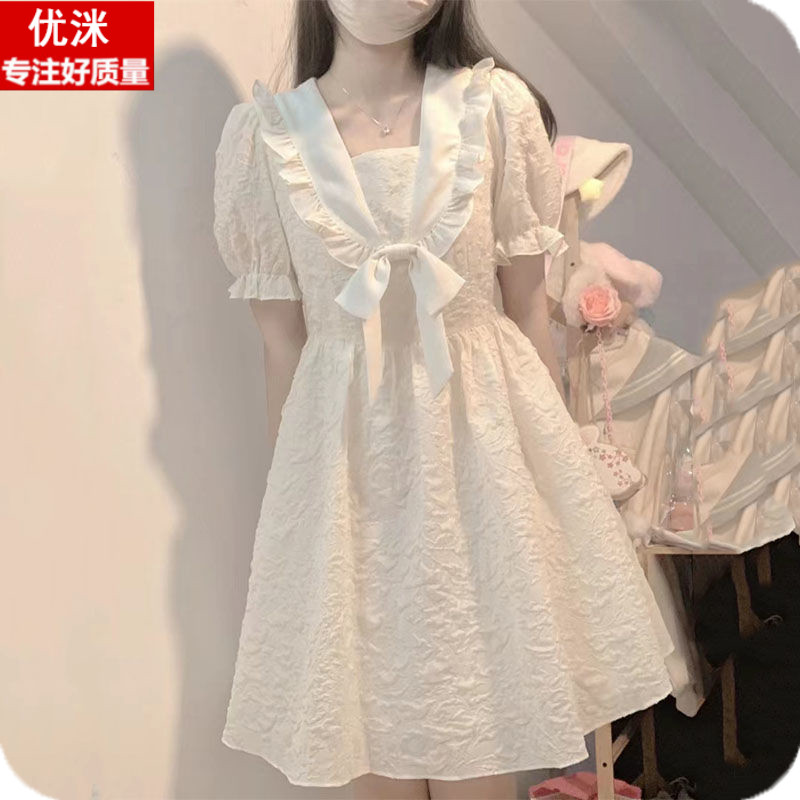 甜美夏季女孩大童日系可爱连衣裙