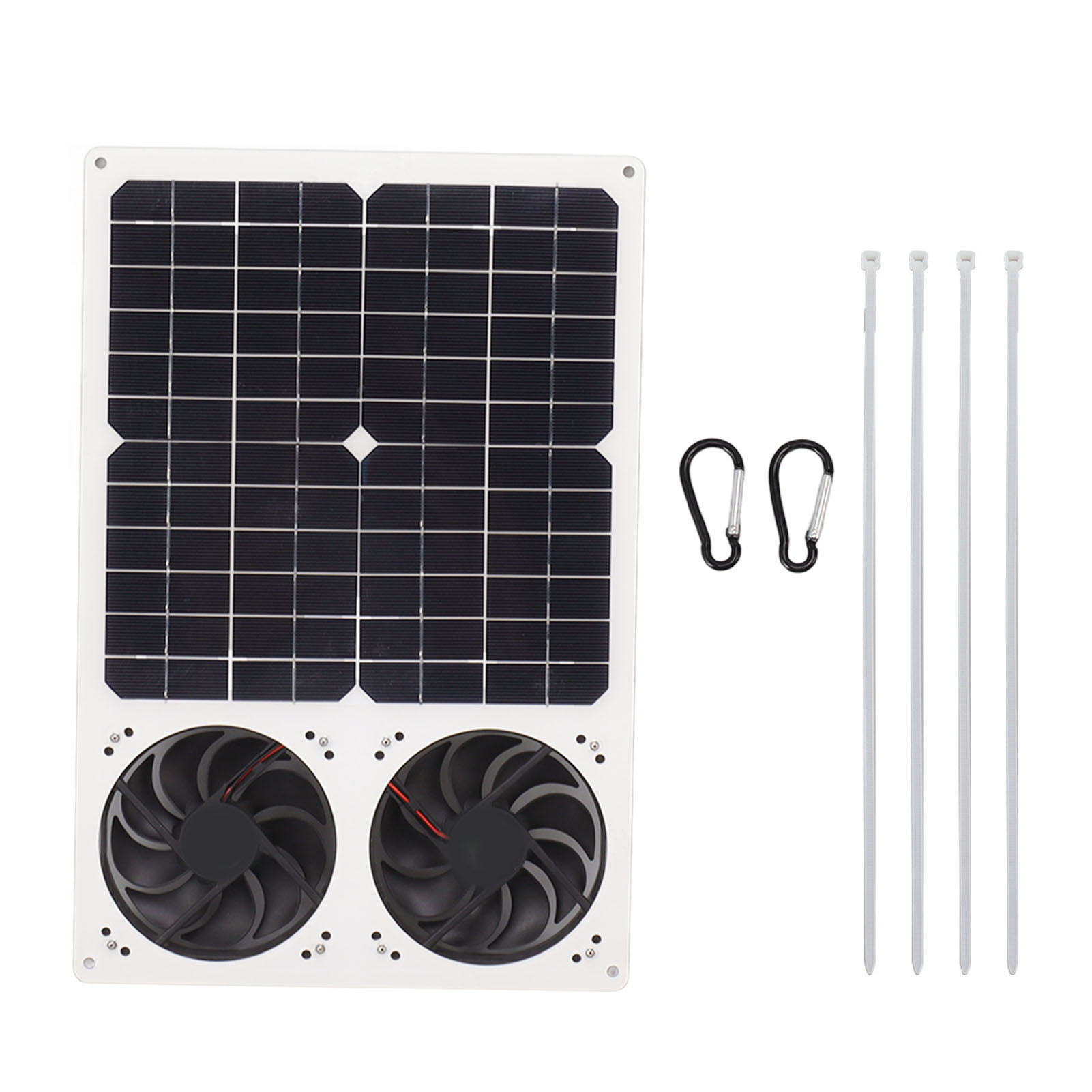单晶硅40W18V太阳能面板免线6英寸风扇冷却通风悬挂太阳能排气扇