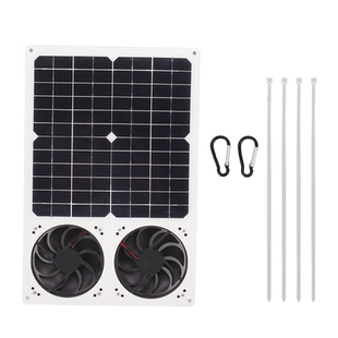 单晶硅40W18V太阳能面板免线6英寸风扇冷却通风悬挂太阳能排气扇
