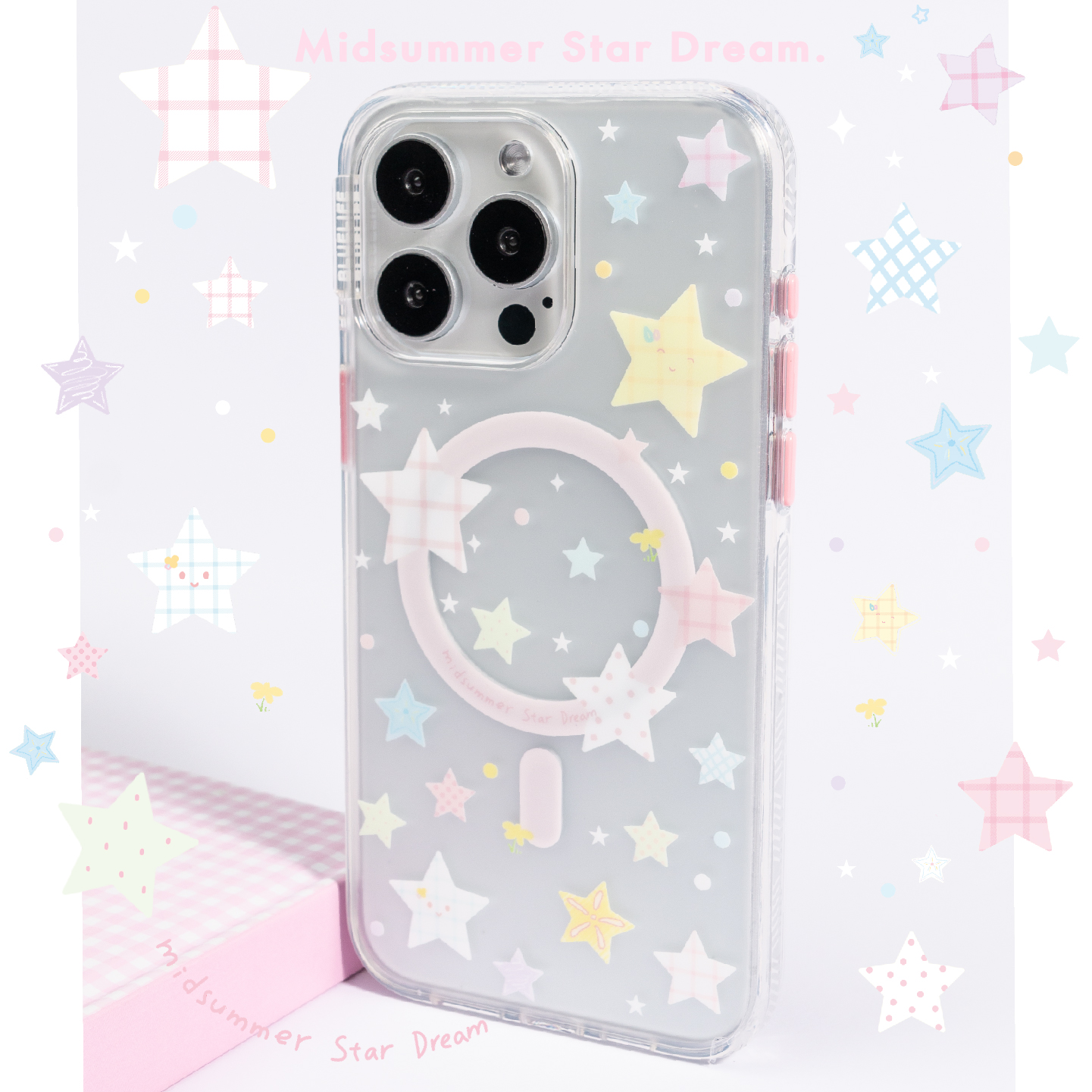 BLUELIFE 流沙仲夏星星梦磁吸适用iphone17promax 16pro 15苹果双层原创哑光手机壳保护套