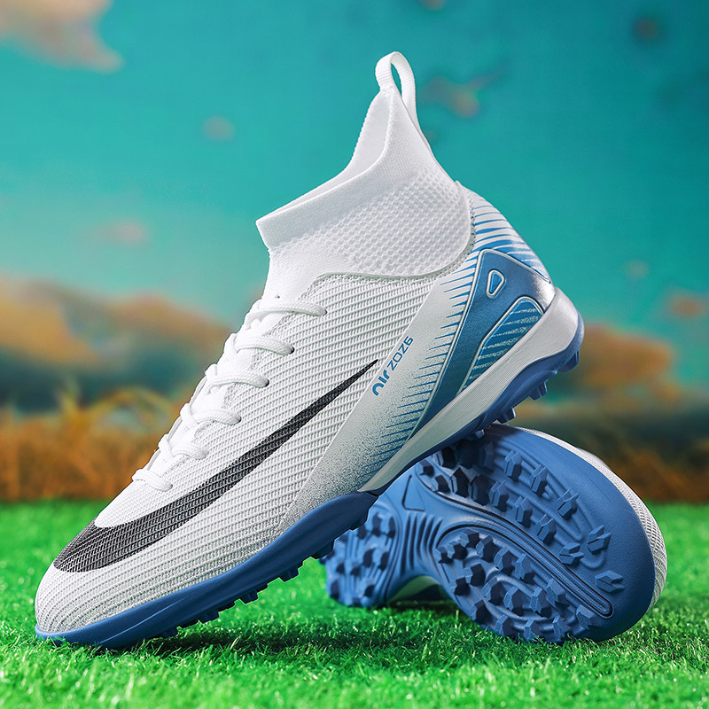 2025新款足球鞋男鞋儿童青少年学生女比赛训练高帮防滑耐磨实战鞋