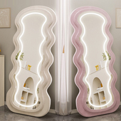 LED全身镜带灯试衣间镜衣帽间家用发光镜子挂墙智能穿衣镜落地镜