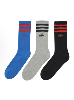 阿迪达斯Adidas originals 100 Thieves 中筒袜 男款 3双装JY0235