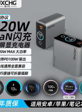 极小充120W全协议氮化稼充电器PD